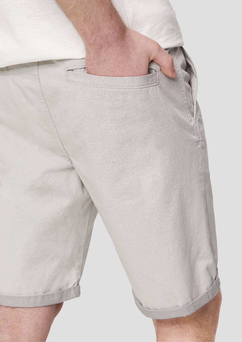 S.Oliver Chino-Shorts Aus Baumwolle Mit Fixiertem Umschlag