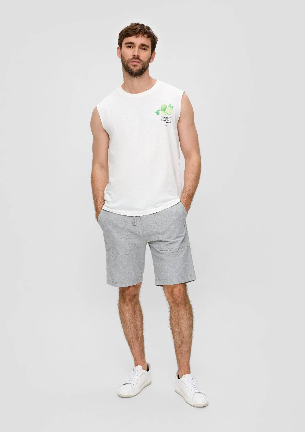 S.Oliver Chino-Shorts Aus Leinenmix Mit Elastischem Bund