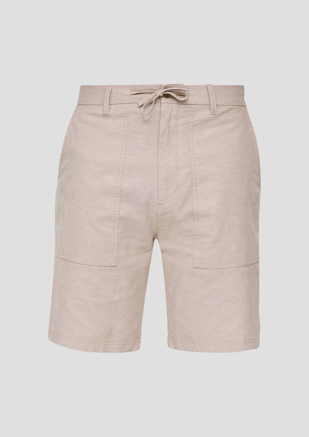 S.Oliver Chino-Shorts Aus Leinenmix Mit Elastischem Bund