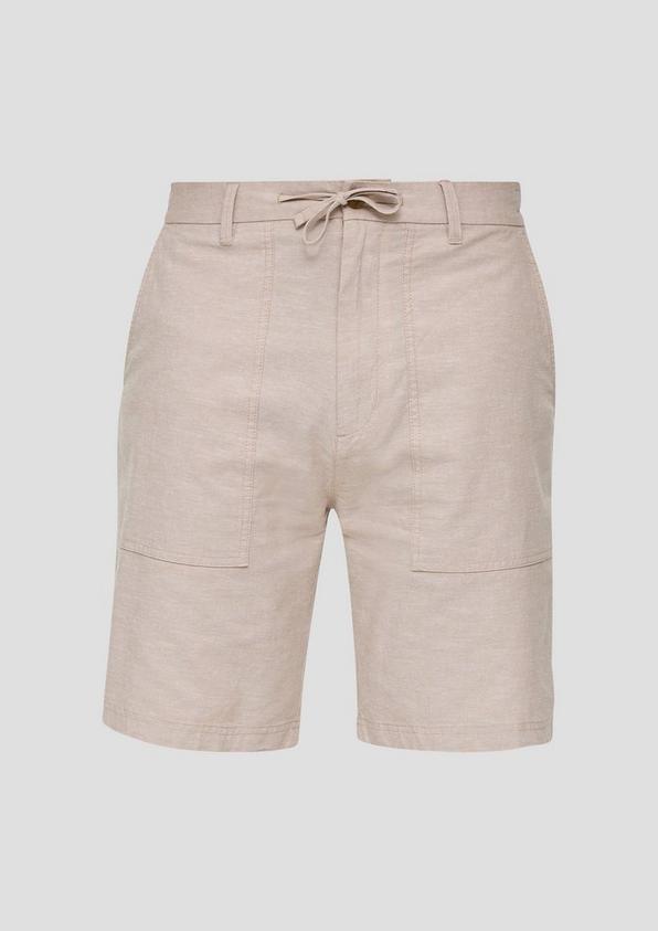s.Oliver Chino-Shorts aus Leinenmix mit elastischem Bund