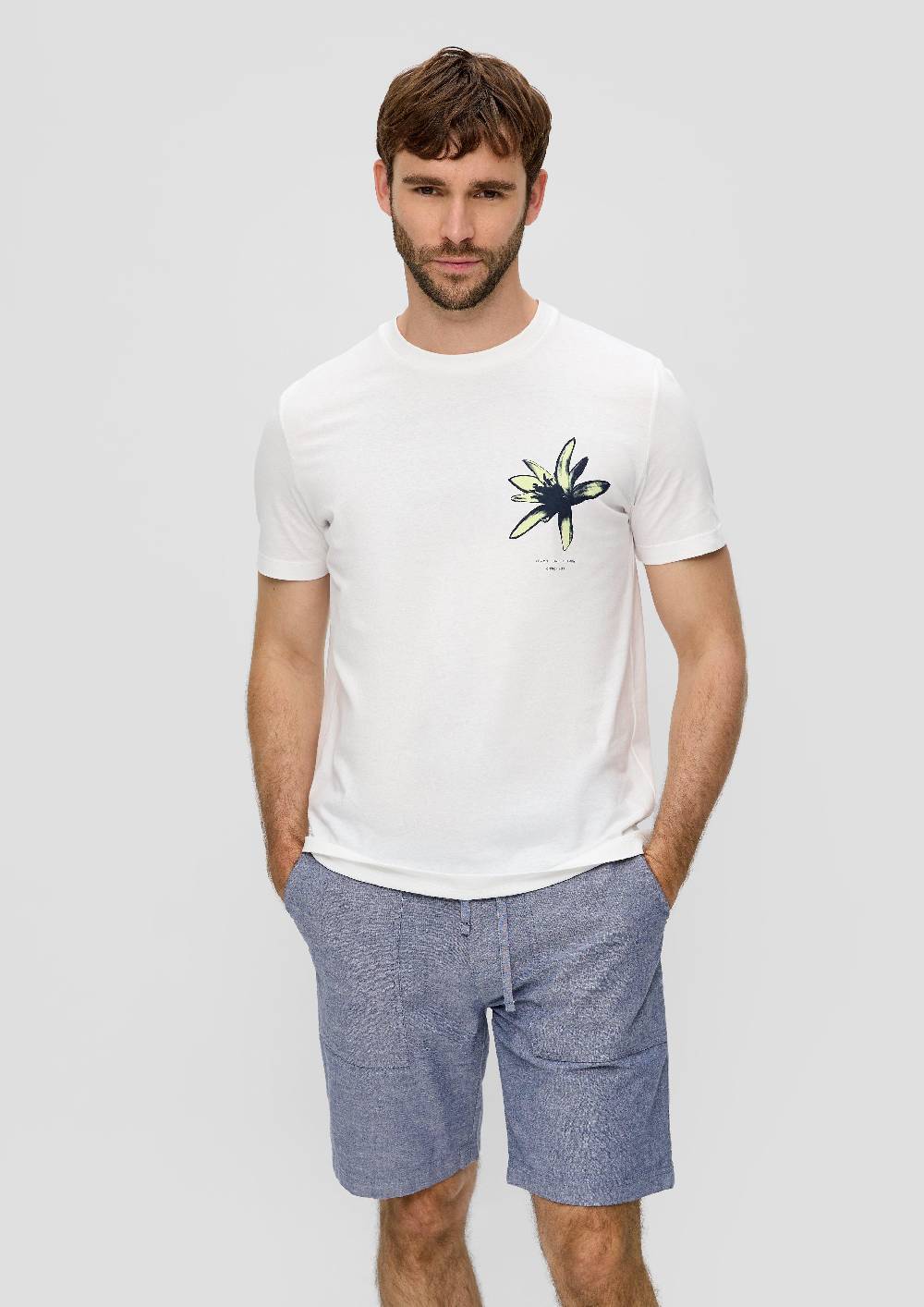 S.Oliver Chino-Shorts Aus Leinenmix Mit Elastischem Bund