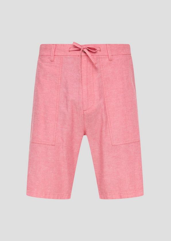 s.Oliver Chino-Shorts aus Leinenmix mit elastischem Bund