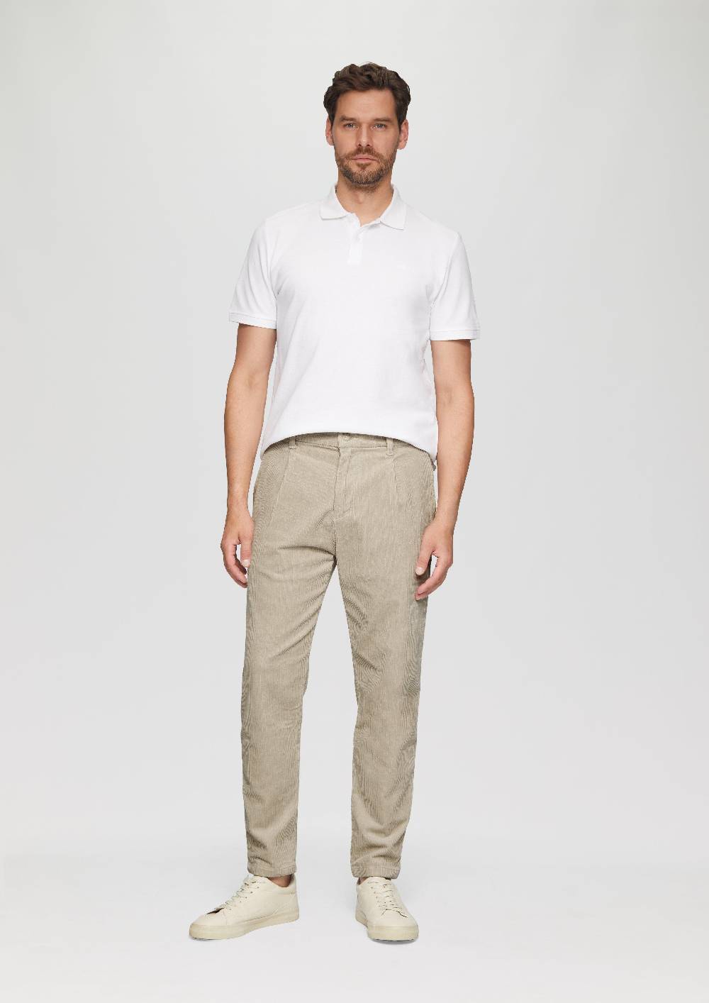 S.Oliver Cord-Chino Aus Baumwollstretch Mit Bundfalten