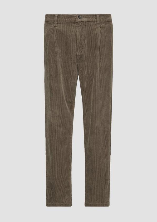 s.Oliver Cord-Chino aus Baumwollstretch mit Bundfalten
