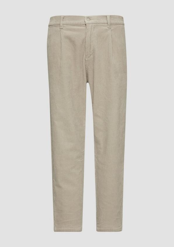 s.Oliver Cord-Chino aus Baumwollstretch mit Bundfalten