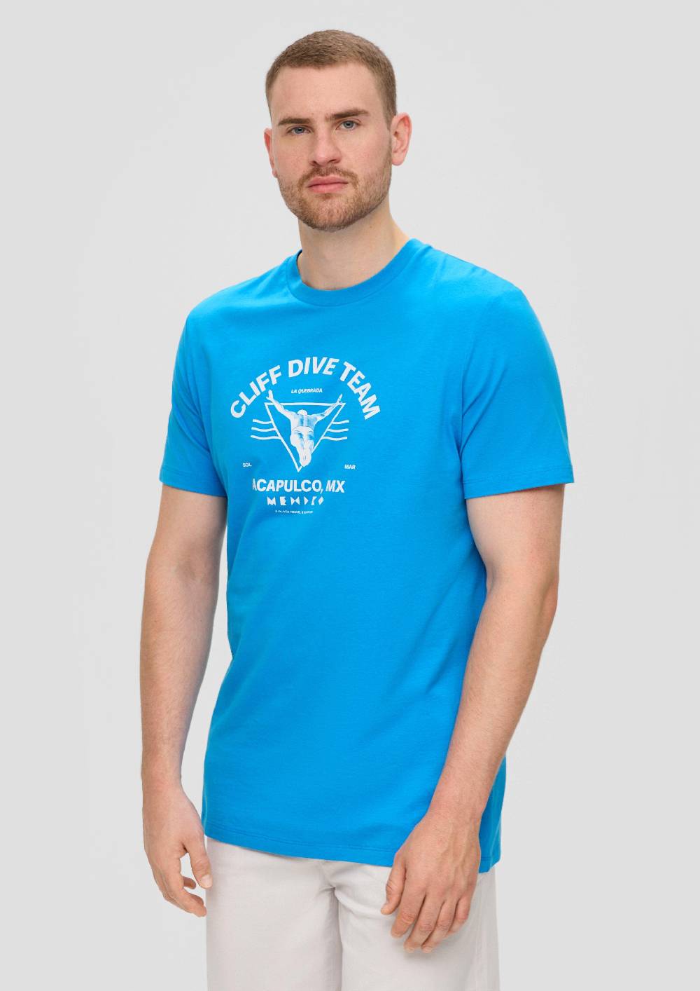 S.Oliver Crew-Neck-Shirt Mit Frontprint Aus Baumwoll-Jersey