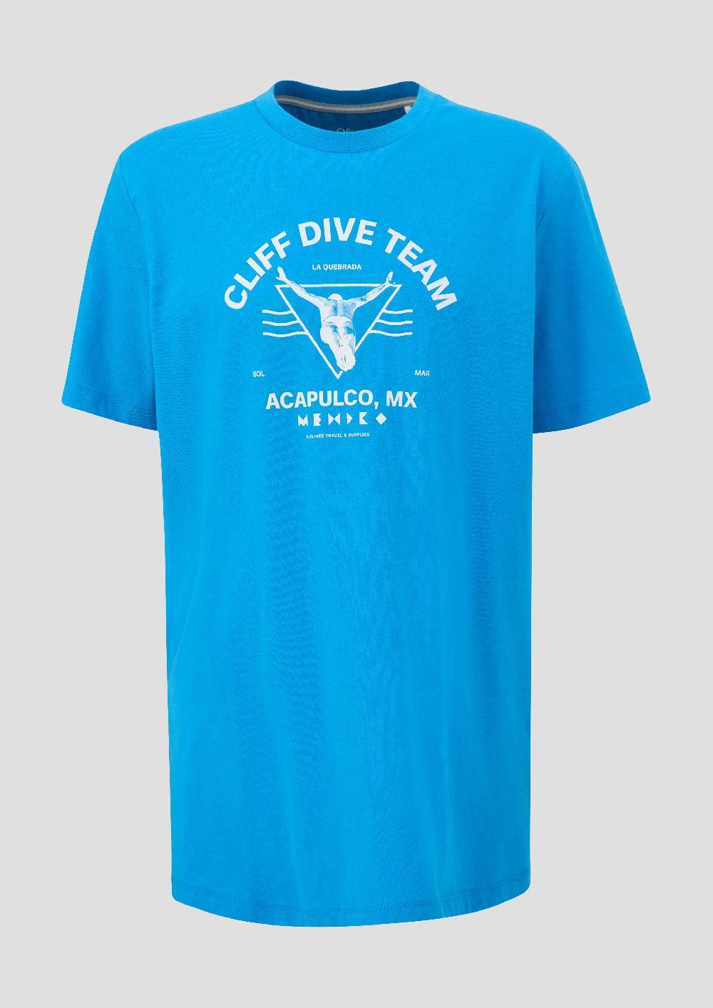 S.Oliver Crew-Neck-Shirt Mit Frontprint Aus Baumwoll-Jersey