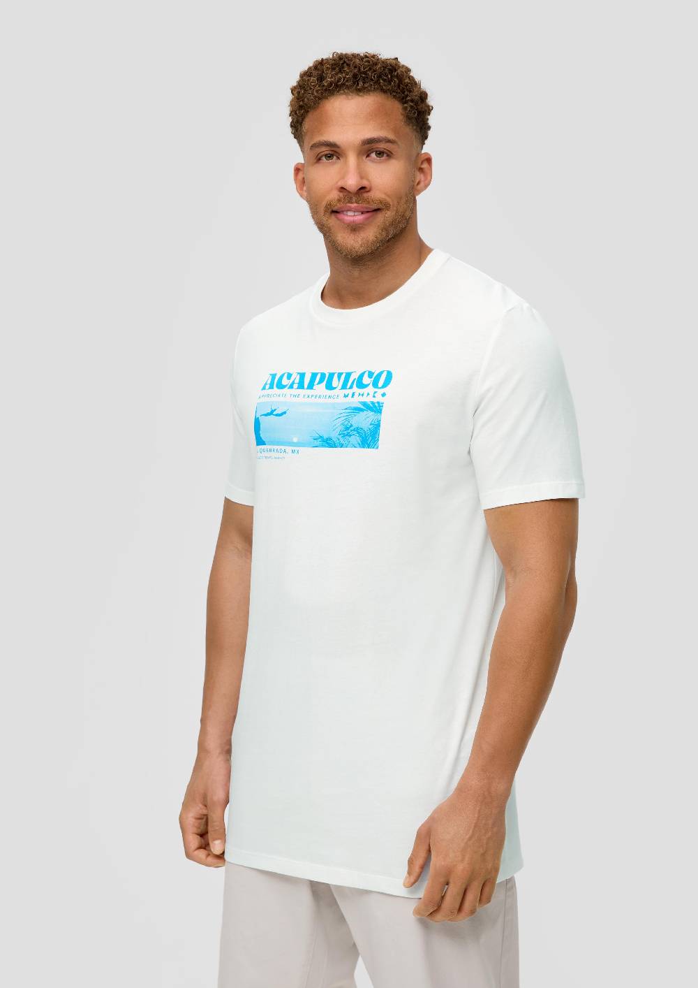 S.Oliver Crew-Neck-Shirt Mit Frontprint Aus Baumwoll-Jersey