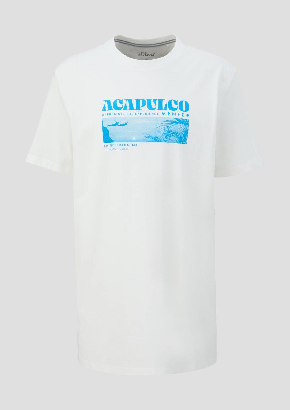 S.Oliver Crew-Neck-Shirt Mit Frontprint Aus Baumwoll-Jersey