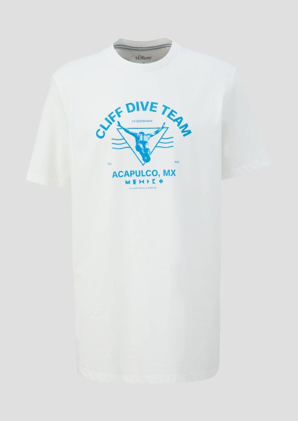 S.Oliver Crew-Neck-Shirt Mit Frontprint Aus Baumwoll-Jersey