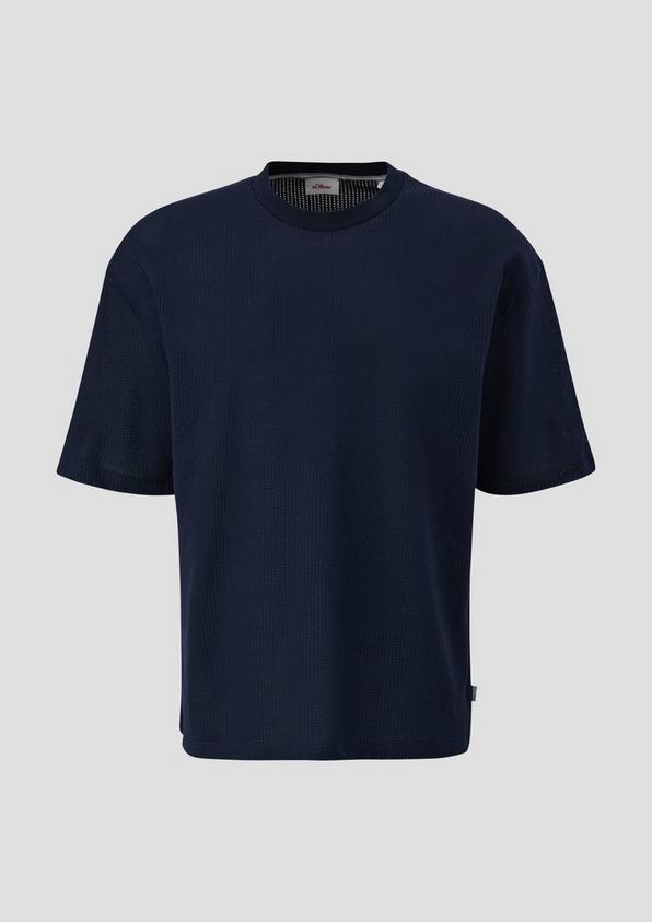 s.Oliver Crewneck-Shirt aus Jacquard im Relaxed Fit