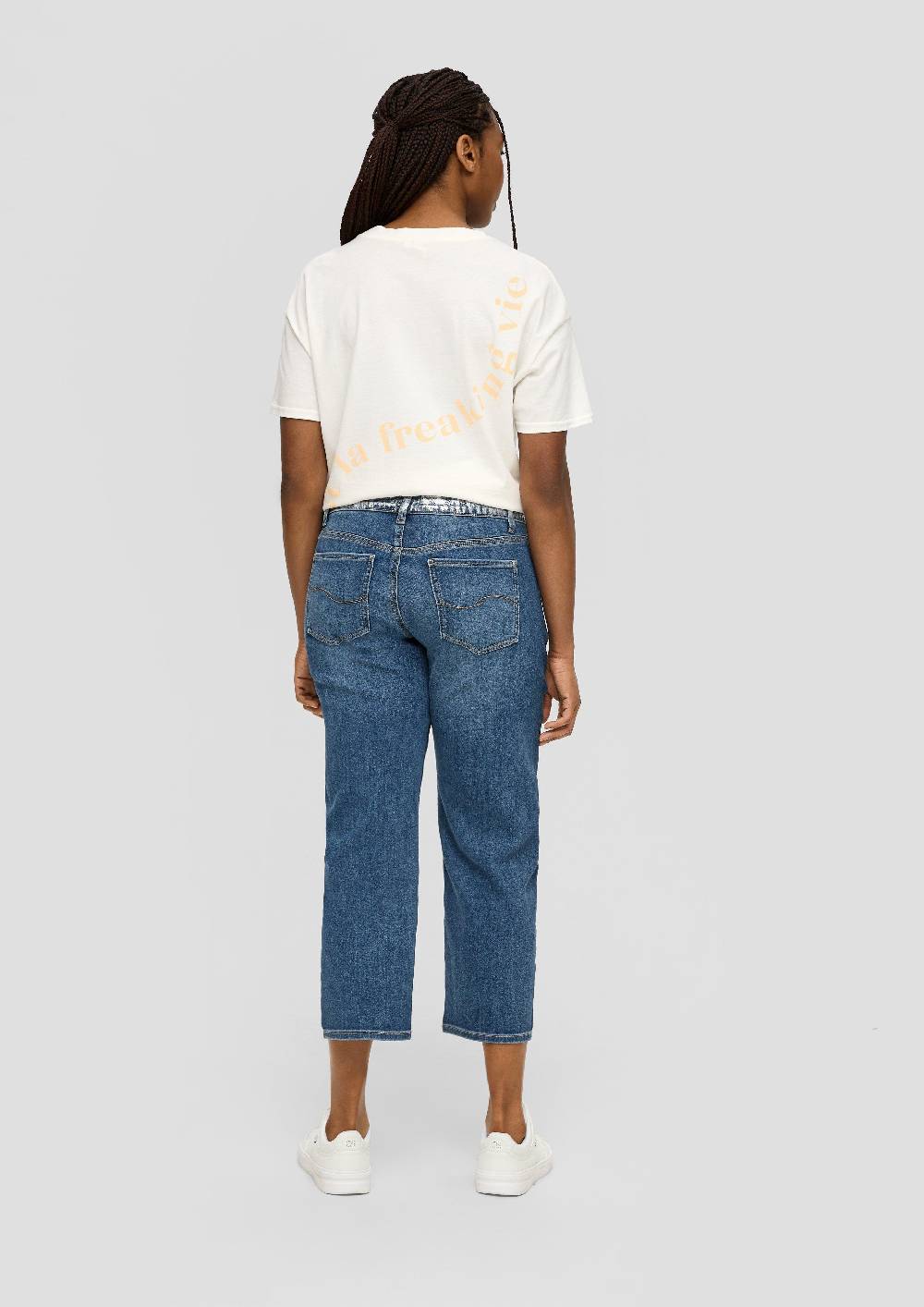 S.Oliver Crop-Jeans Catie / Slim Fit / High Rise / Straight Leg