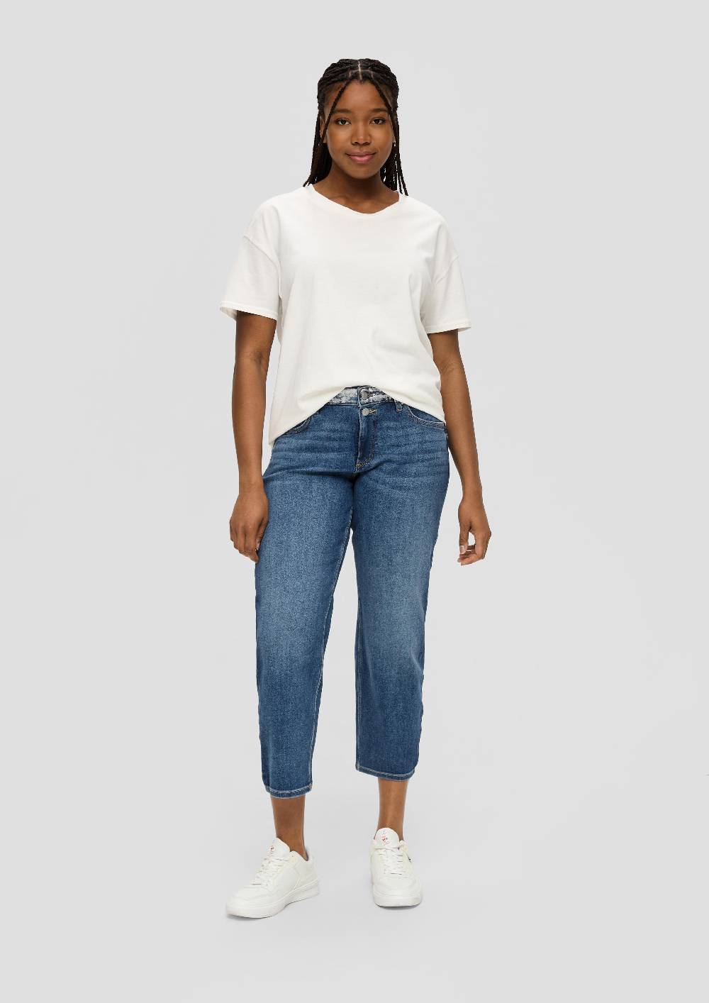 S.Oliver Crop-Jeans Catie / Slim Fit / High Rise / Straight Leg