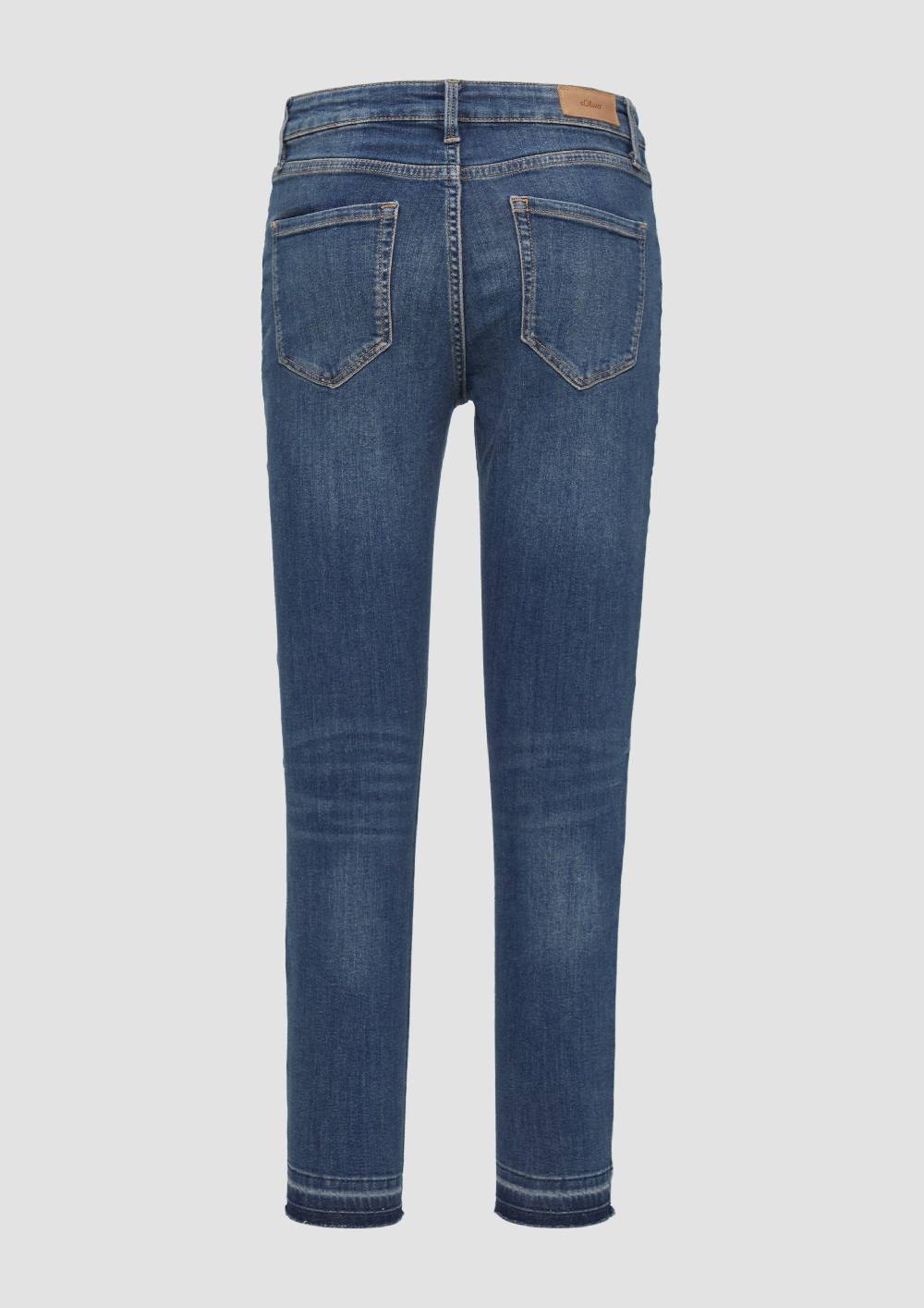 S.Oliver Cropped Jeans Izabell / Skinny Fit / Mid Rise / Skinny Leg / Mit Offenem Saum