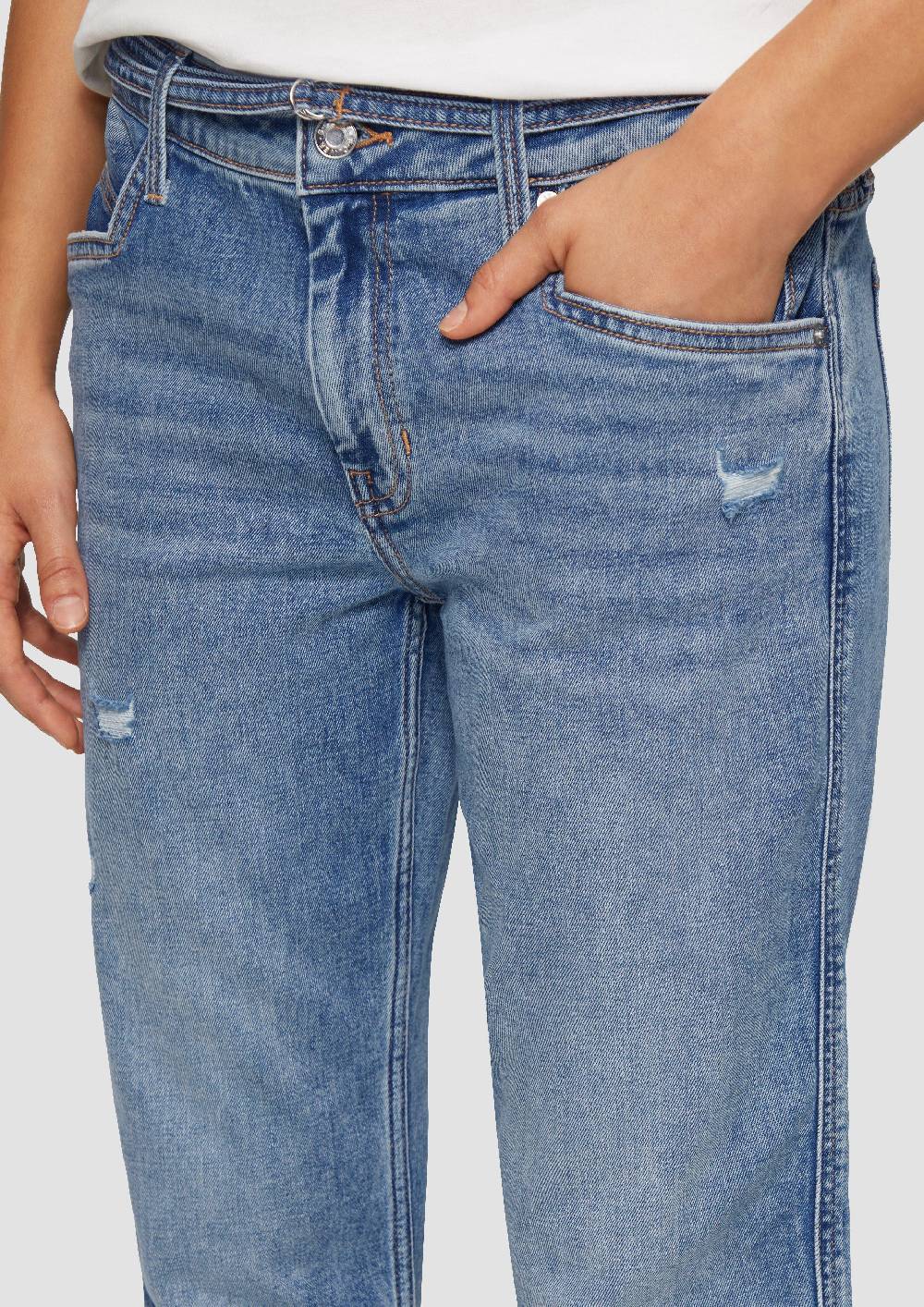 S.Oliver Cropped Jeans Karolin / Regular Fit / Mid Rise / Straight Leg