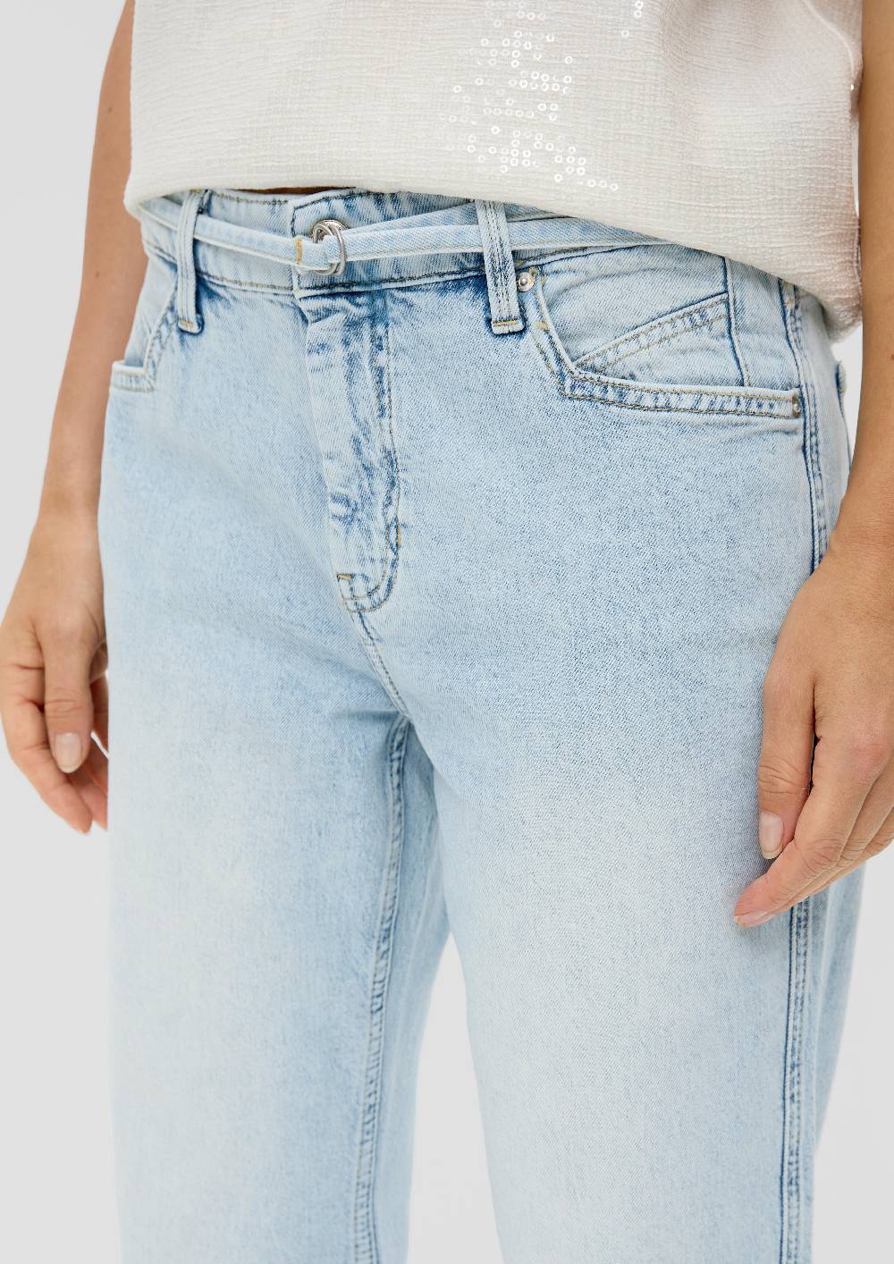 S.Oliver Cropped-Jeans Karolin / Regular Fit / Mid Rise / Straight Leg