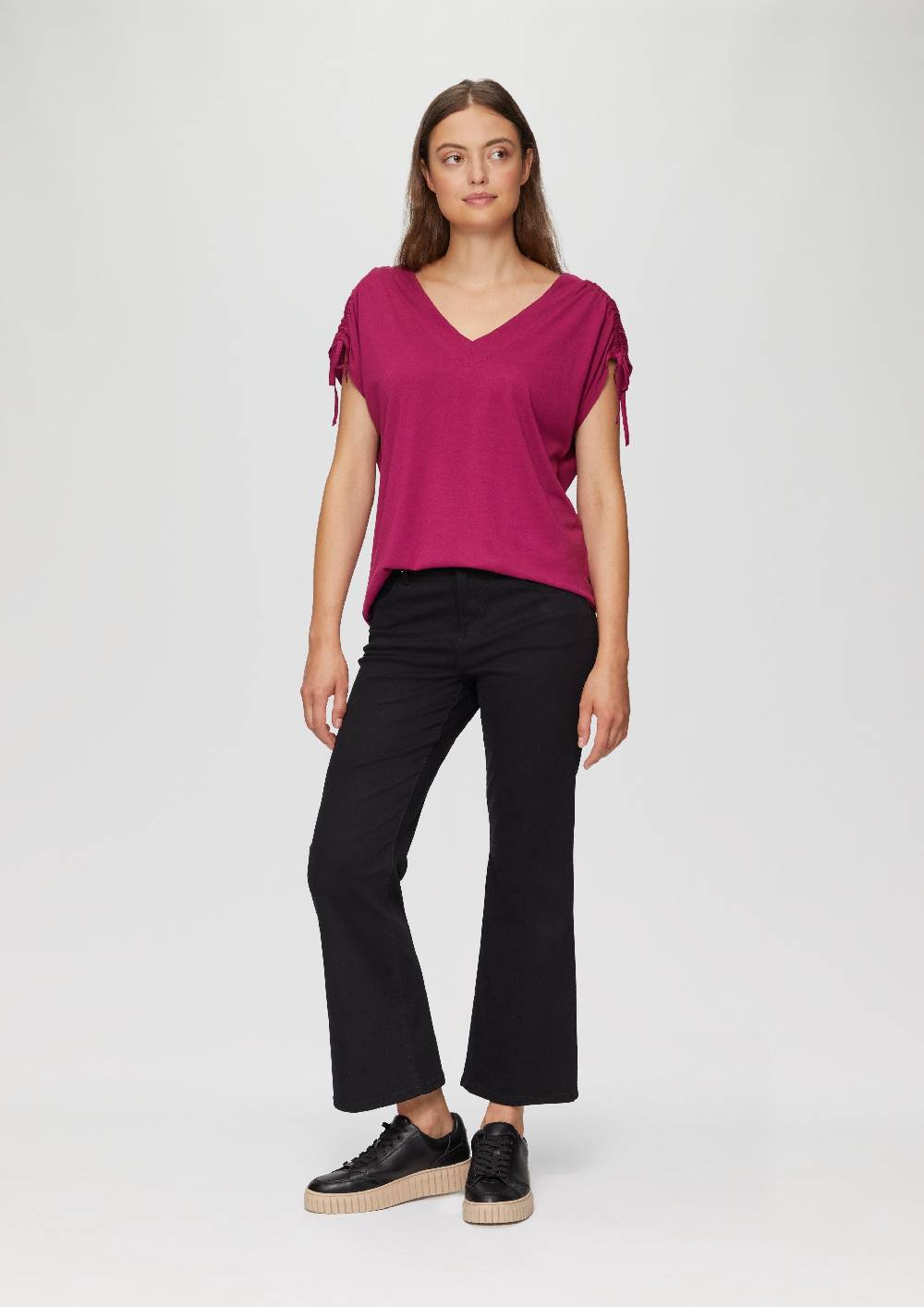 S.Oliver Cropped Jeans / Regular Fit / Mid Rise / Flared Leg