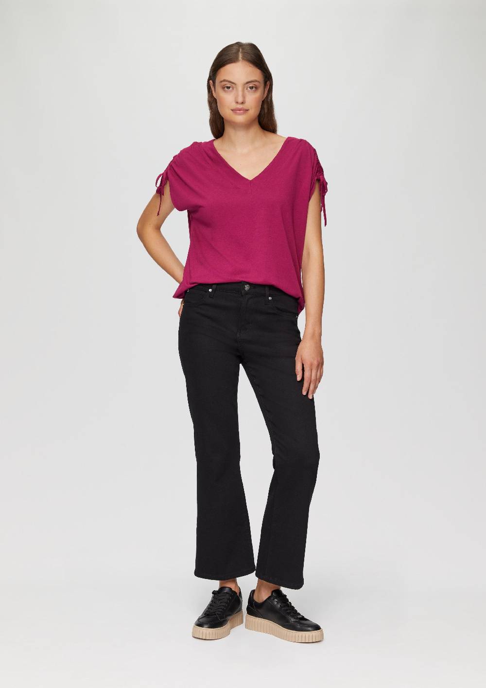 S.Oliver Cropped Jeans / Regular Fit / Mid Rise / Flared Leg