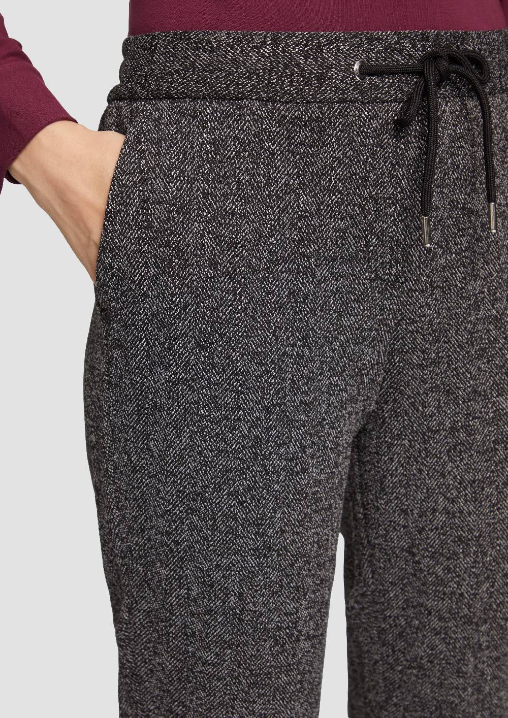 S.Oliver Elegante Culotte Mit Elastikbund Und Fischgrat-Struktur