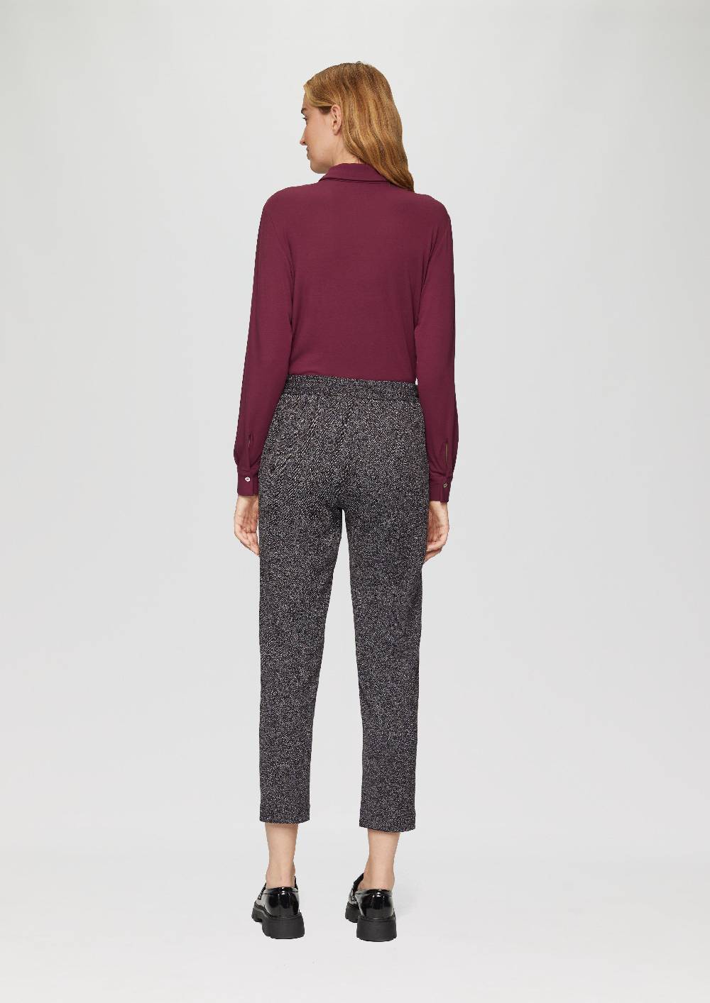 S.Oliver Elegante Culotte Mit Elastikbund Und Fischgrat-Struktur