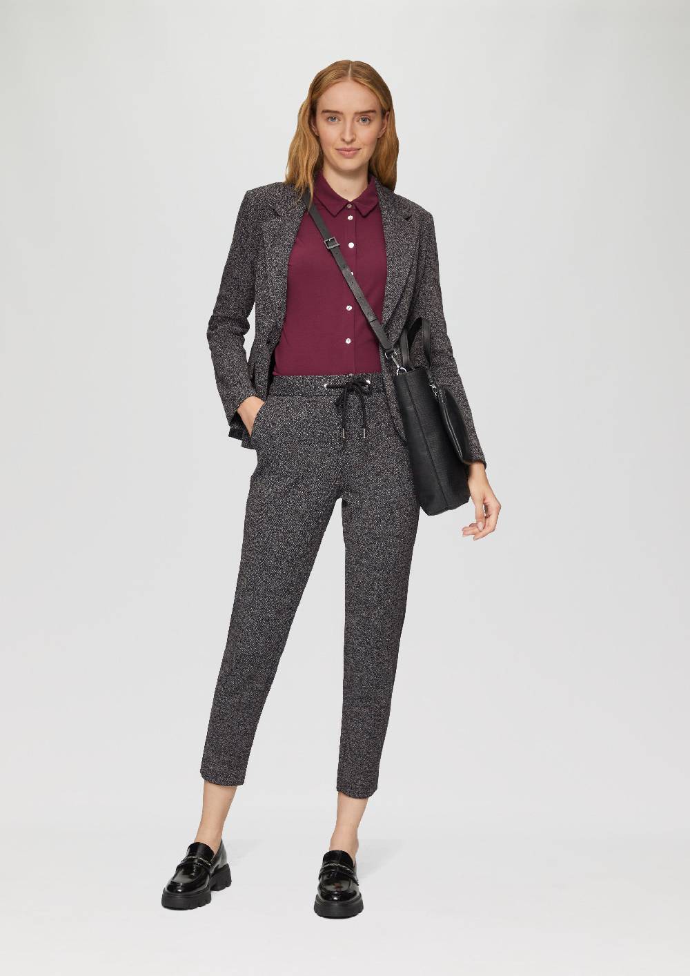 S.Oliver Elegante Culotte Mit Elastikbund Und Fischgrat-Struktur