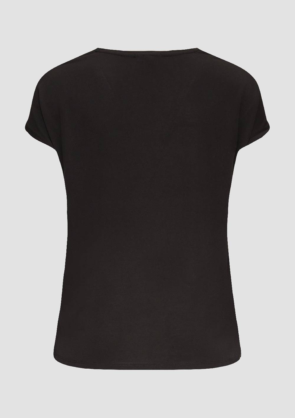 S.Oliver Fabricmix-Shirt Im Loose Fit Mit V-Ausschnitt