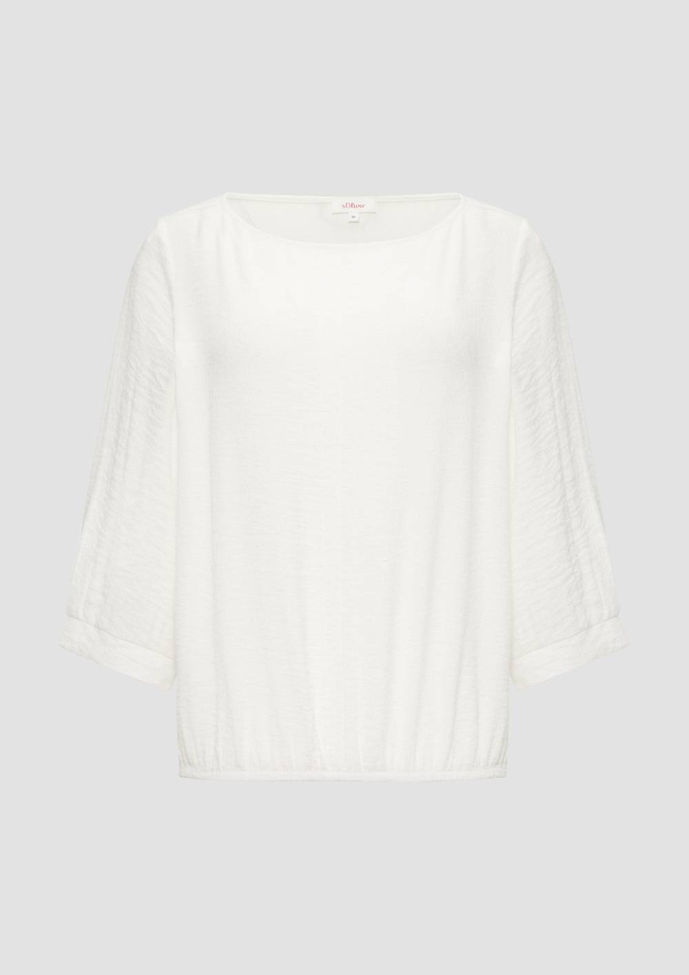 S.Oliver Fabricmix-Shirt Im Relaxed Fit Mit Weitem Ärmel