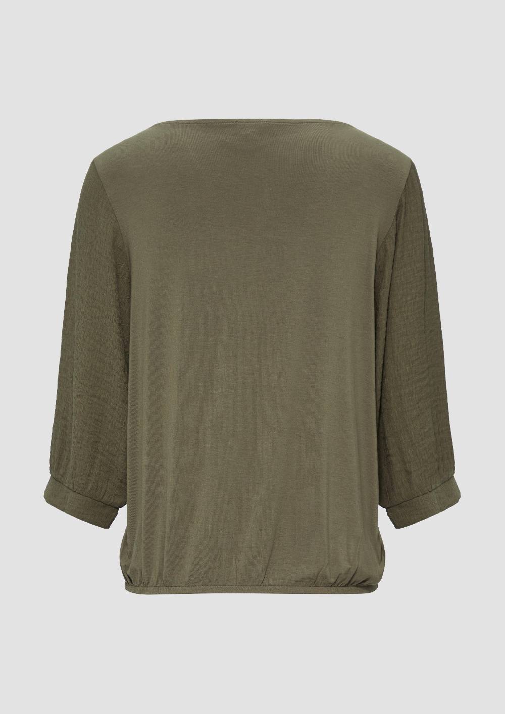 S.Oliver Fabricmix-Shirt Im Relaxed Fit Mit Weitem Ärmel