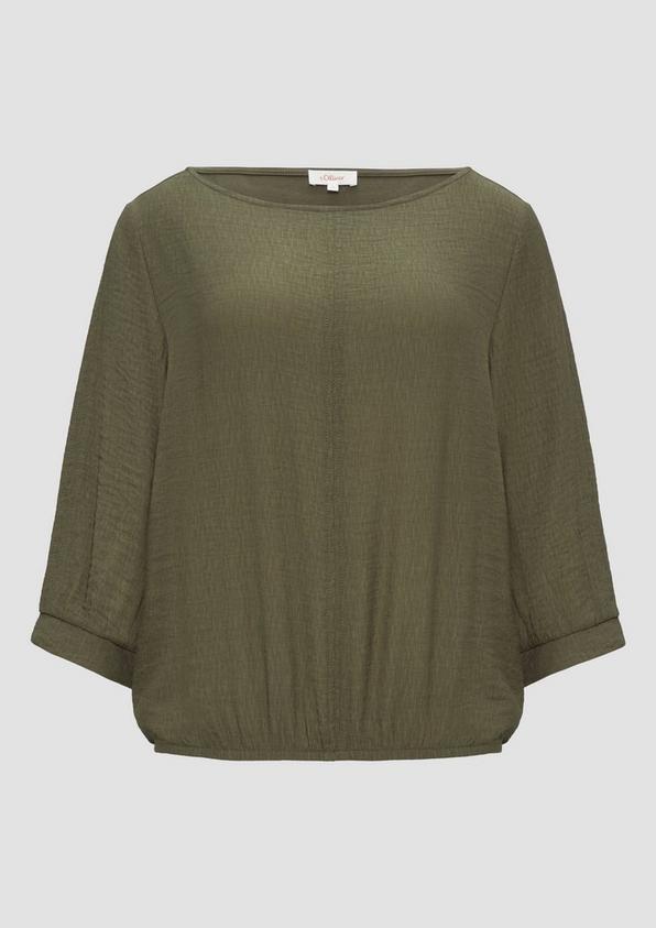 s.Oliver Fabricmix-Shirt im Relaxed Fit mit weitem Ärmel