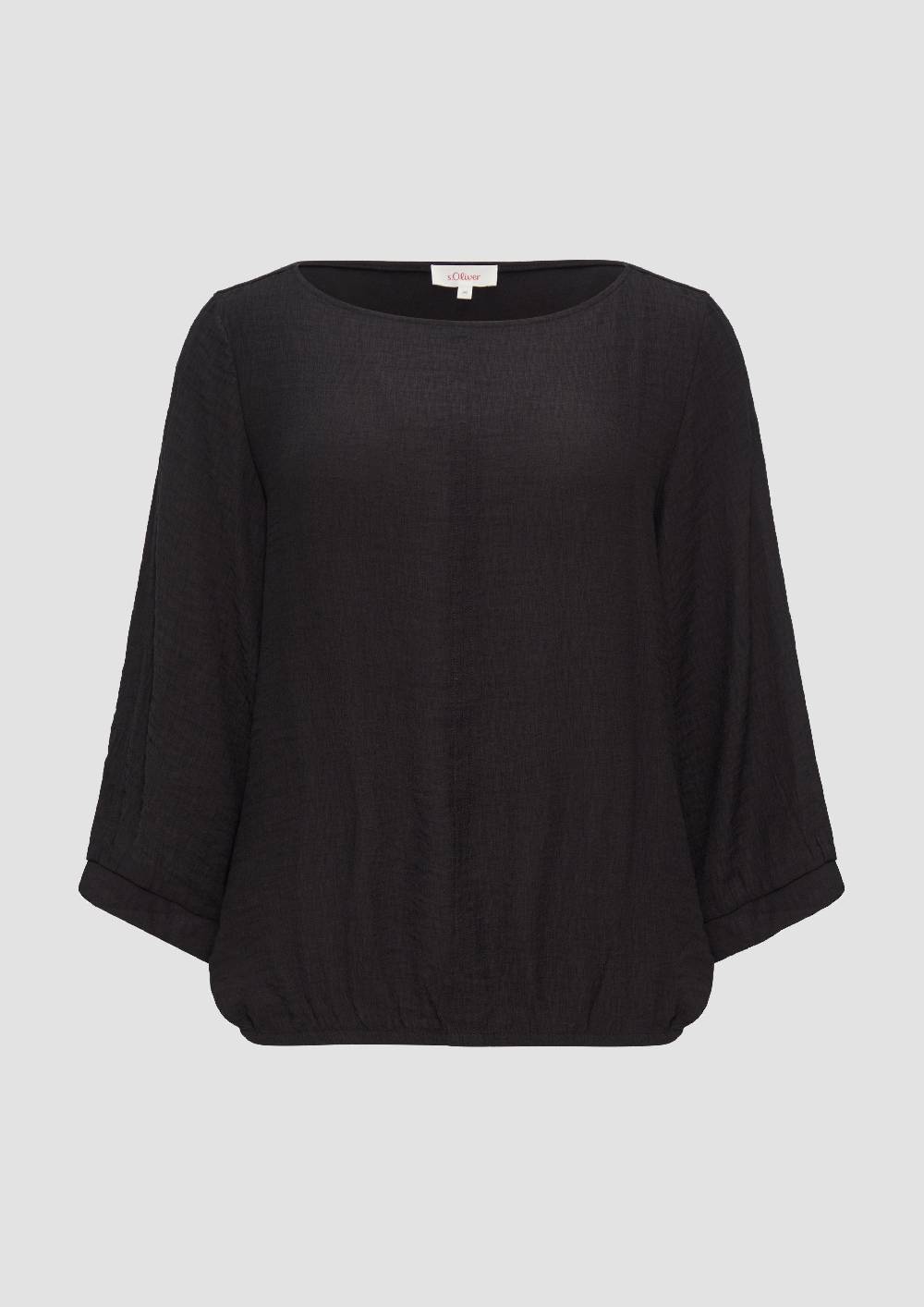 S.Oliver Fabricmix-Shirt Im Relaxed Fit Mit Weitem Ärmel