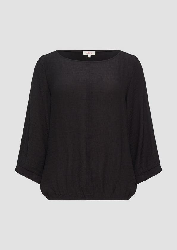 s.Oliver Fabricmix-Shirt im Relaxed Fit mit weitem Ärmel
