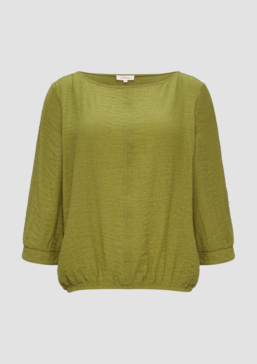 S.Oliver Fabricmix-Shirt Im Relaxed Fit Mit Weitem Ärmel