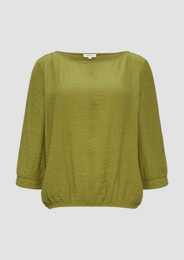 s.Oliver Fabricmix-Shirt im Relaxed Fit mit weitem Ärmel