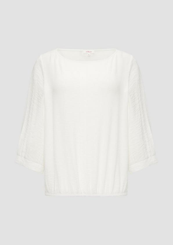 s.Oliver Fabricmix-Shirt im Relaxed Fit mit weitem Ärmel