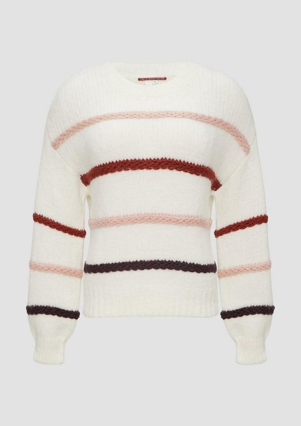 s.Oliver Flauschiger Pullover mit überschnittenen Schultern