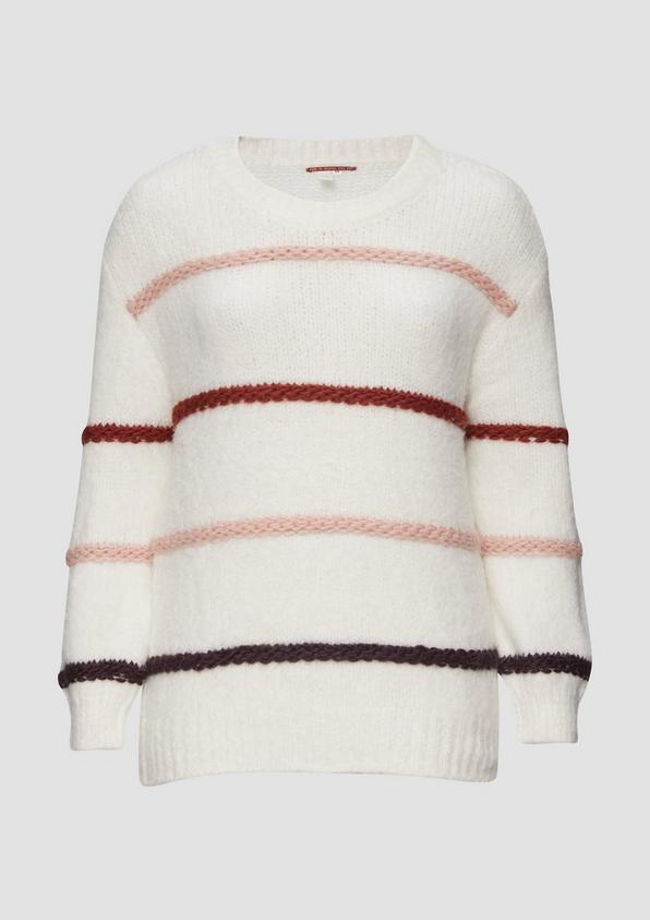 s.Oliver Flauschiger Pullover mit überschnittenen Schultern