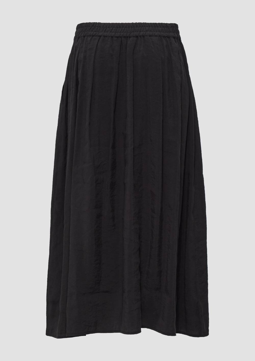 S.Oliver Fließender Midi-Rock Mit Elastikbund Und Seitlichen Eingrifftaschen