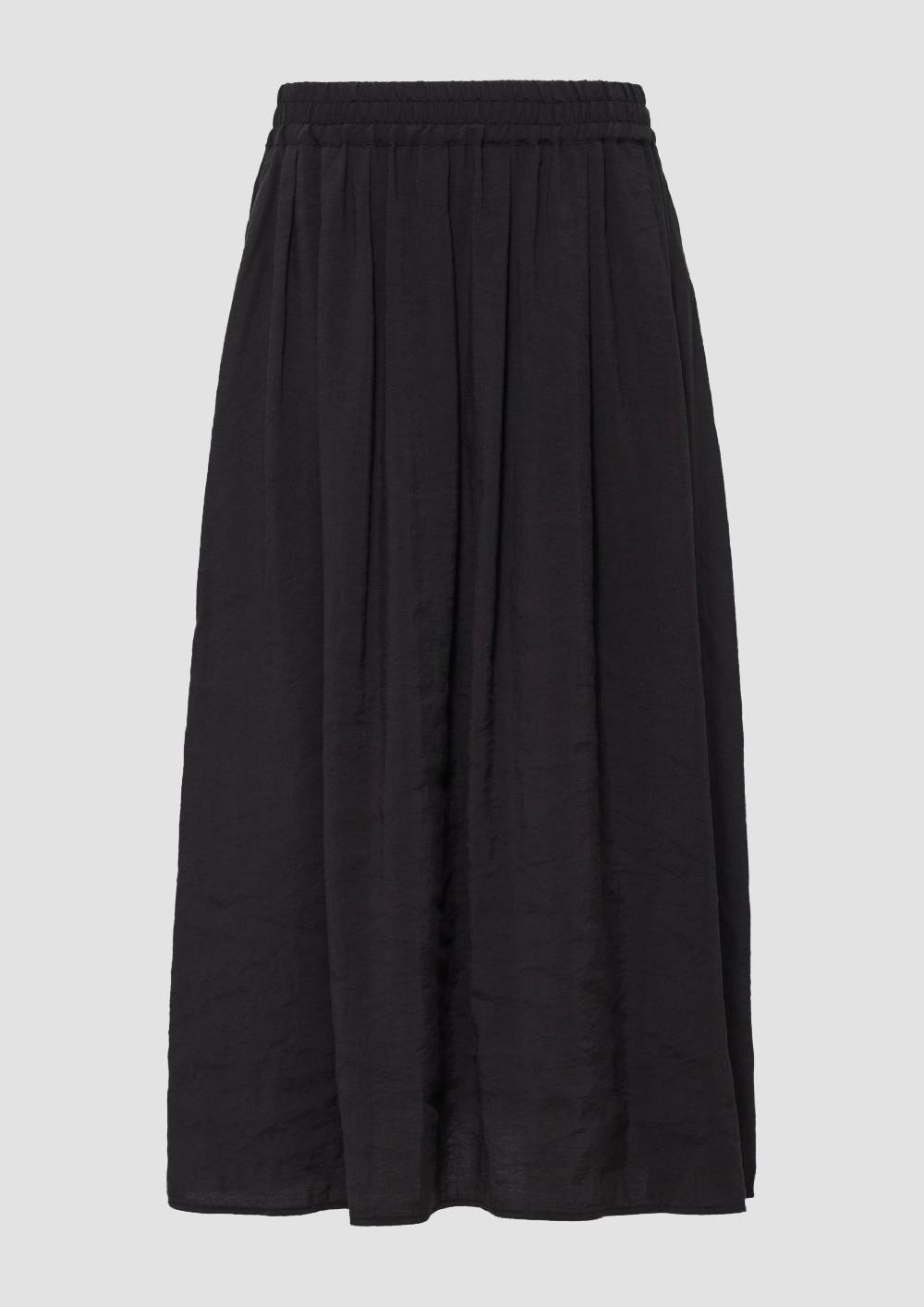 S.Oliver Fließender Midi-Rock Mit Elastikbund Und Seitlichen Eingrifftaschen