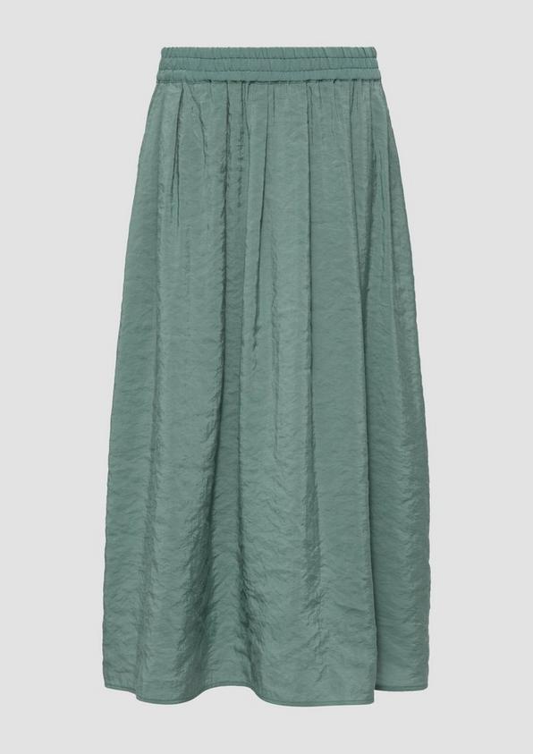 s.Oliver Fließender Midi-Rock mit Elastikbund und seitlichen Eingrifftaschen