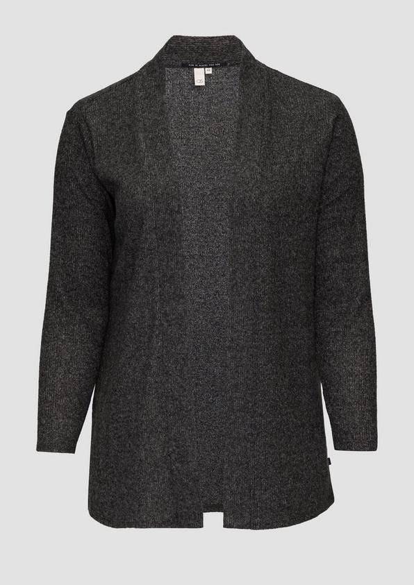 s.Oliver Gerippter Long-Cardigan in melierter Optik