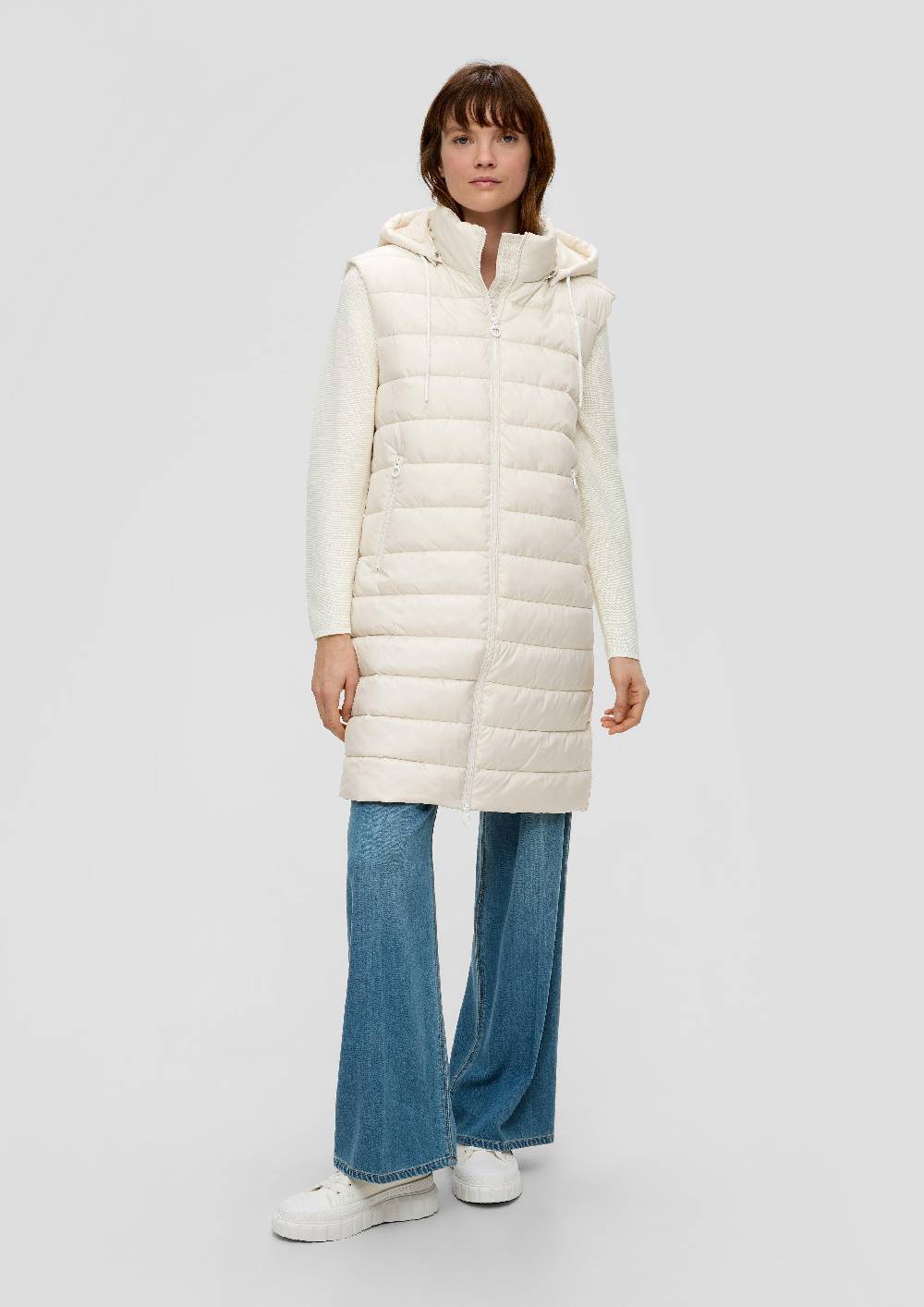 S.Oliver Gesteppte Longweste Mit Abnehmbarer Kapuze