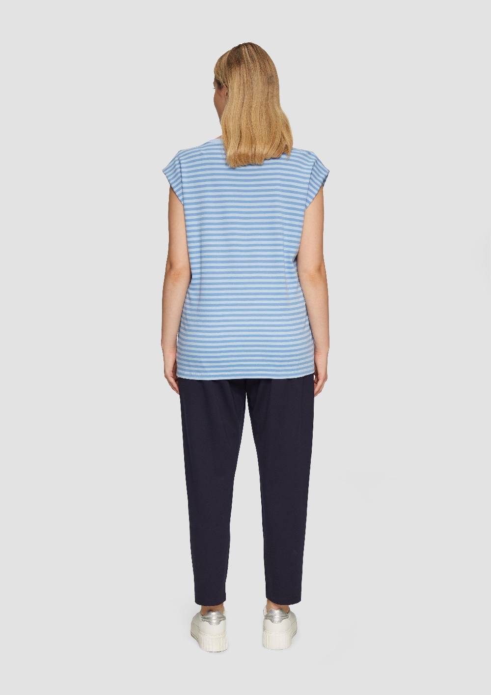 S.Oliver Gestreiftes Shirt Im Relaxed Fit Aus Interlock-Jersey