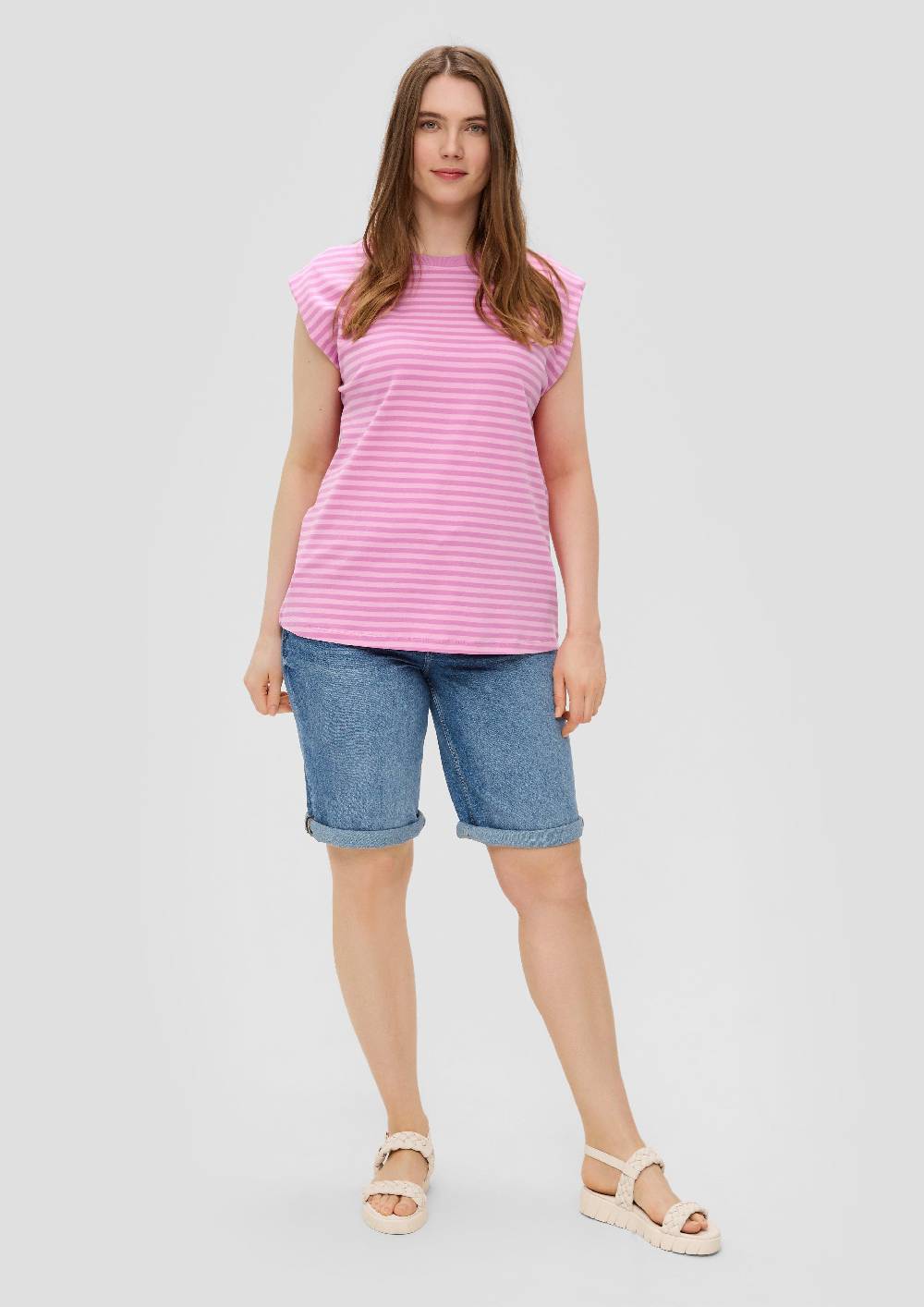 S.Oliver Gestreiftes Shirt Im Relaxed Fit Aus Interlock-Jersey