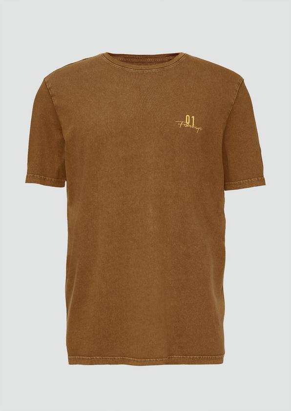 s.Oliver Gewaschenes T-Shirt mit Front- und Rückenprint