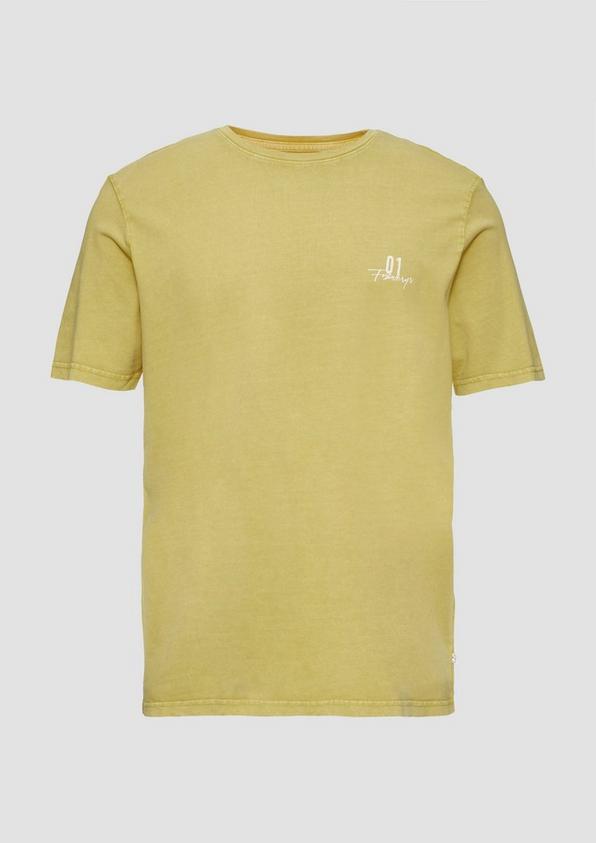 s.Oliver Gewaschenes T-Shirt mit Front- und Rückenprint