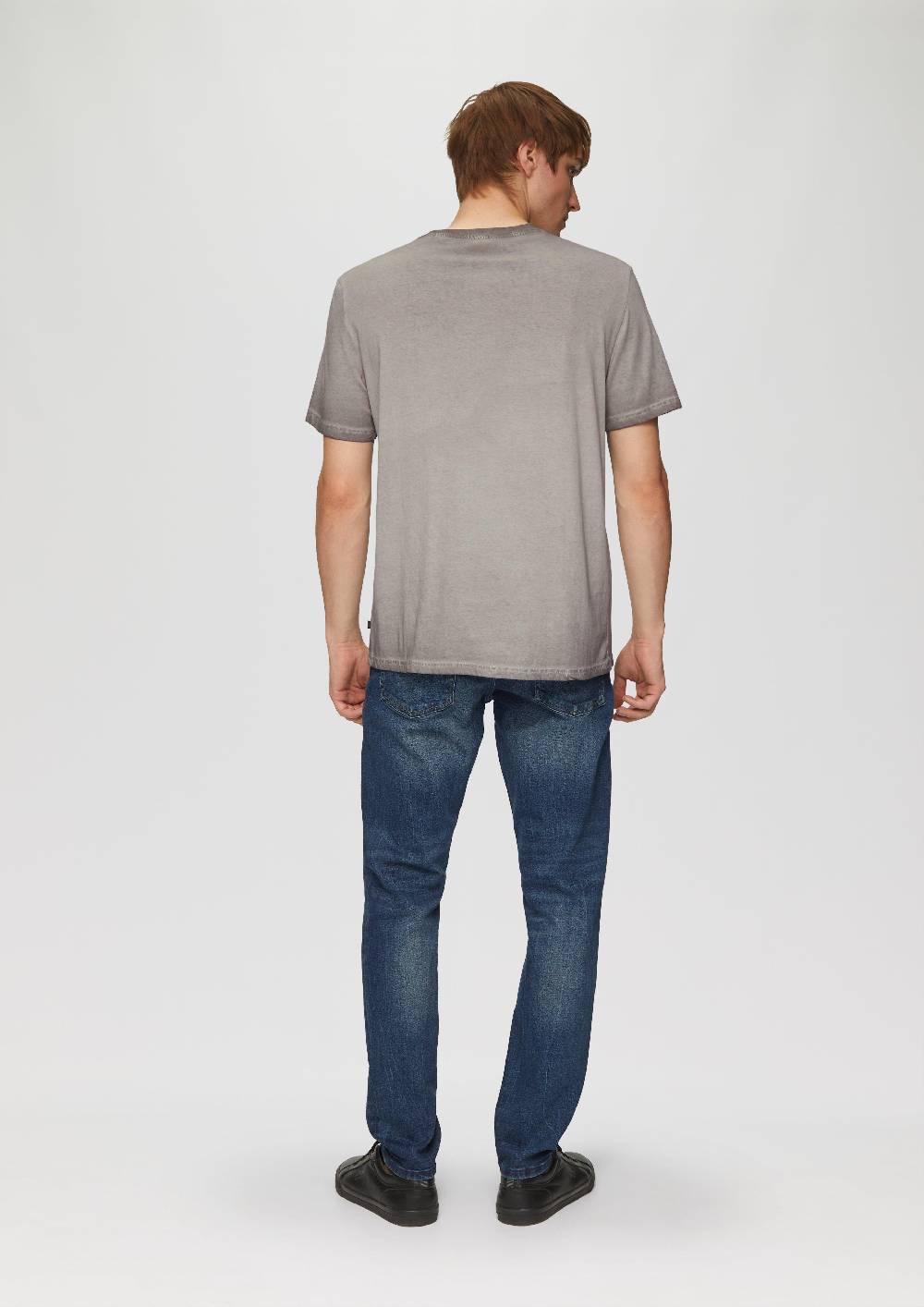 S.Oliver Gewaschenes T-Shirt Mit Rundhalsausschnitt