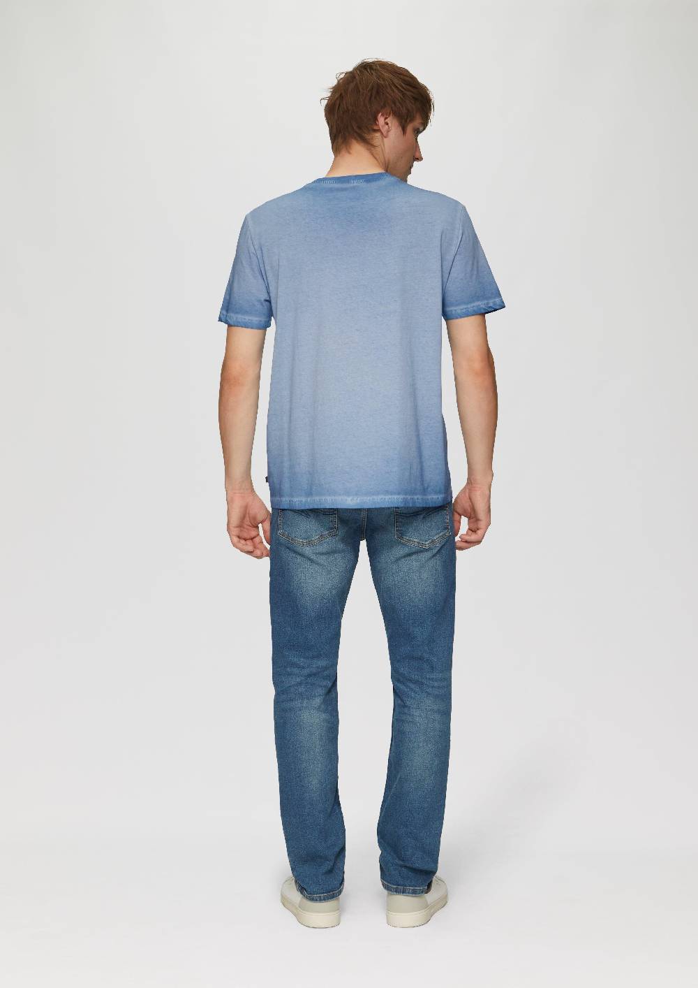 S.Oliver Gewaschenes T-Shirt Mit Rundhalsausschnitt