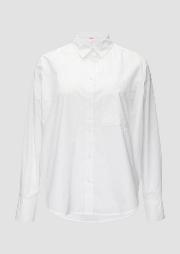 s.Oliver Hemdbluse aus Baumwolle mit Kontrast-Details