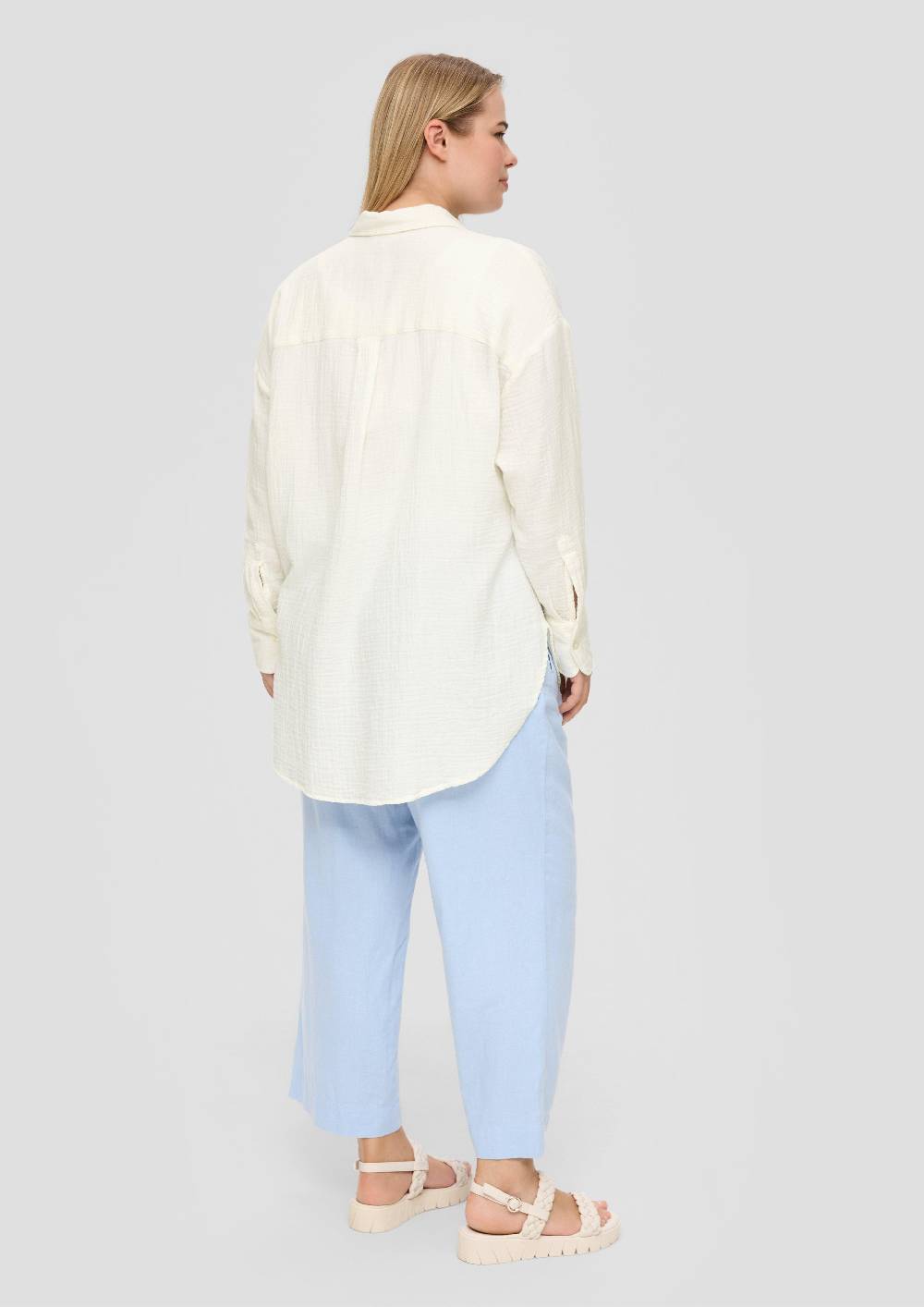 S.Oliver Hemdbluse Aus Baumwolle Mit Verlängertem Rückenteil