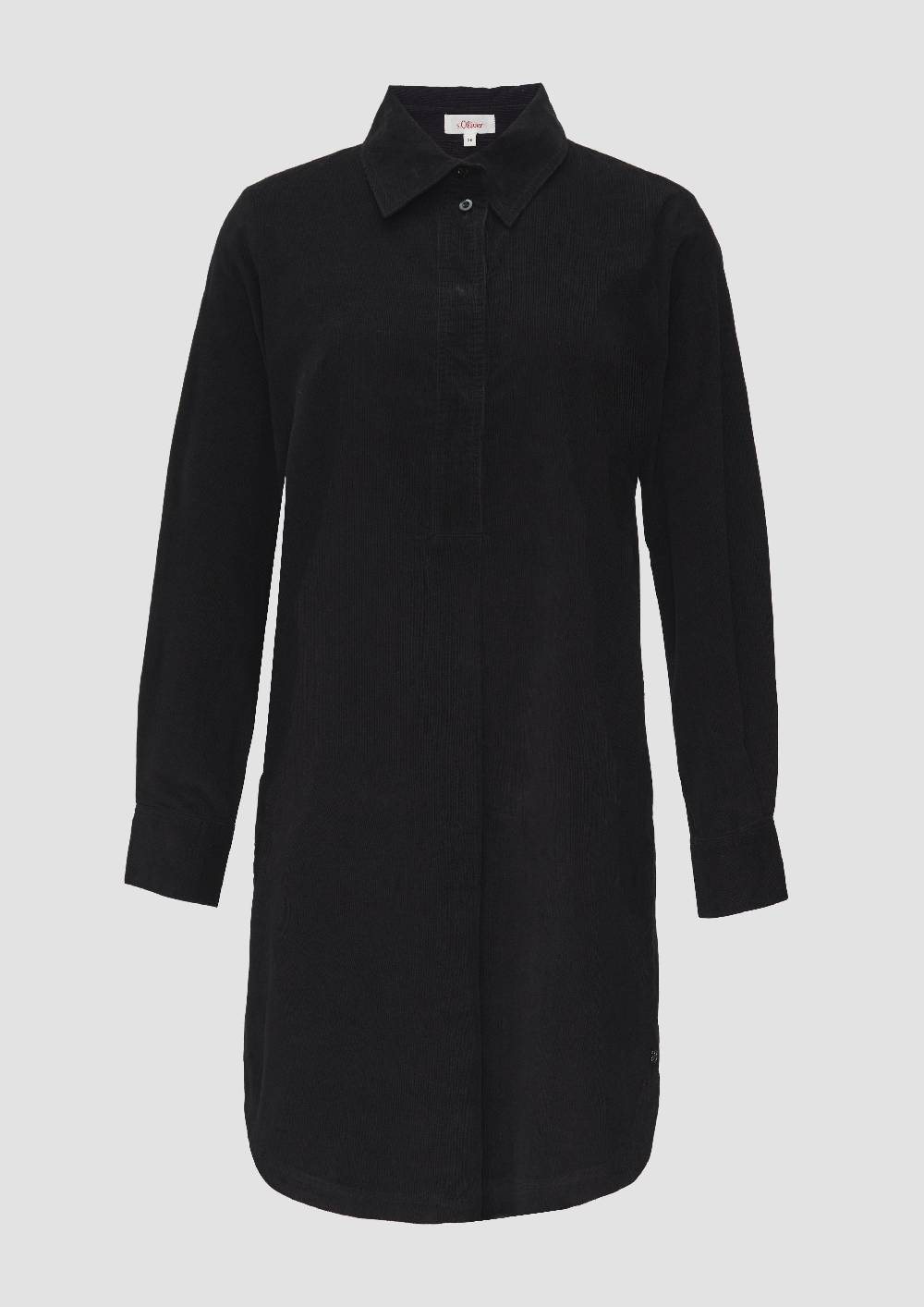 S.Oliver Hemdblusenkleid Aus Feincord Mit Seitlichen Eingrifftaschen